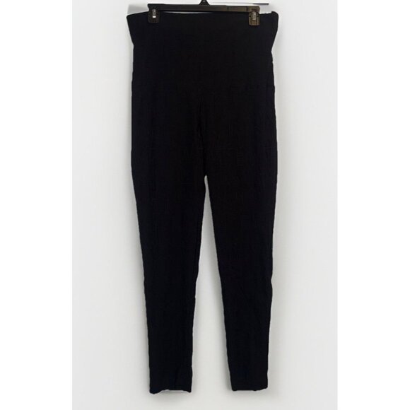 Bitte Kai Rand Pants - BITTE KAI RAND Black Fold Down High Waist Pull On Textured Straight Leg Pants XL